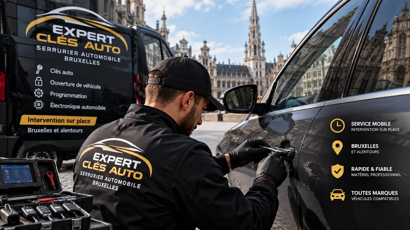 Expert Clés Auto, serrurier automobile à Bruxelles, intervention sur place
